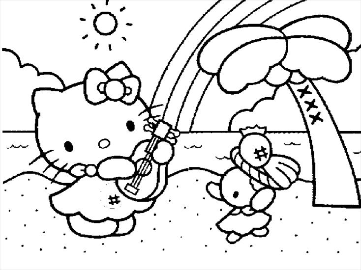 Kolorowanki Hello Kitty - Hello Kitty - kolorowanka 7.gif