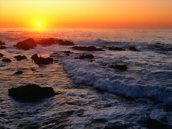 Stany Zjednoczone - Pacific Ocean Sunset, Monterey, California1600x1200.jpg