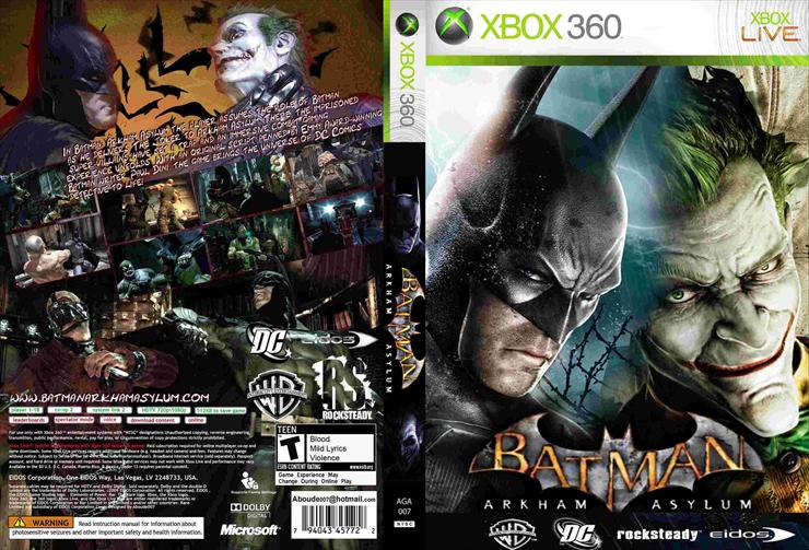 OKŁADKI XboX360 - Batman__Arkham_Asylum_CUSTOM-Front-www.FreeCovers.net.jpg