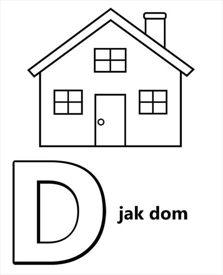 Kolorowanki dla dzieci - alfabet-d-jak-dom.jpg