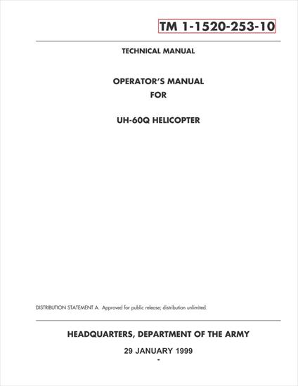 1 Śmigłowce - różne - Operators Manual For UH-60Q Blackhawk Helicopter 1999.jpg