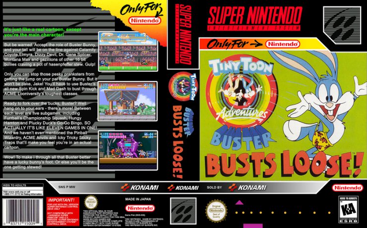  Covers Super Nintendo - Tiny Toon Adventures Buster Busts Loose Nintendo Snes - Cover.jpg