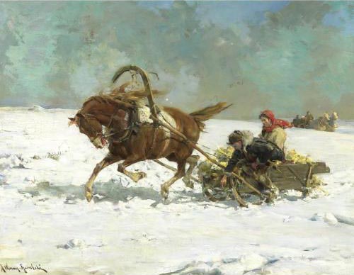 Wierusz-Kowalski Alfred 1849 - 1915 - wierusz-sleigh.jpg
