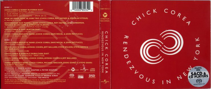 Chick Corea - Rendezvous In New York - APE - Chick Corea - Rendezvous in New York frontback.jpg