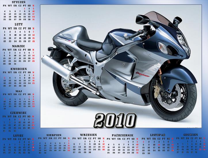 Kalendarze 2010 - KALENDARZE- 2010- MOTORY 2.jpg