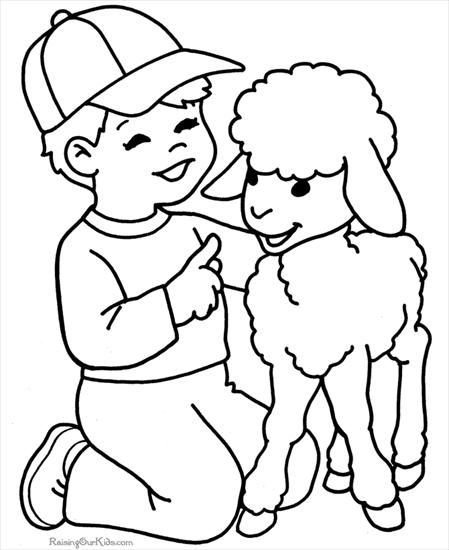 Na wsi - 005-lamb-coloring-page.gif