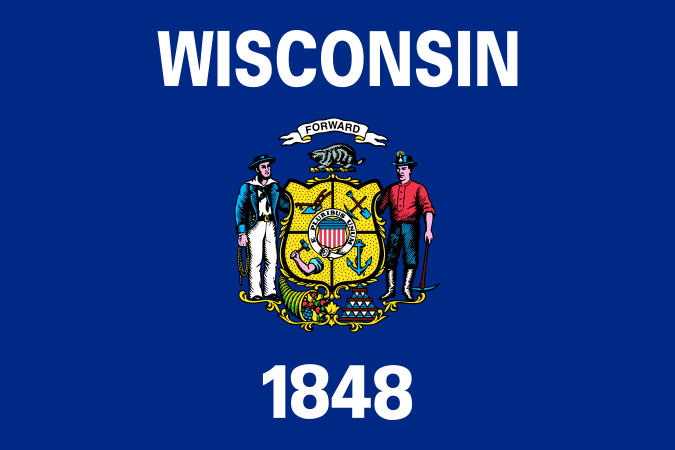 stany USA - 675px-Flag_of_Wisconsin.svg.png
