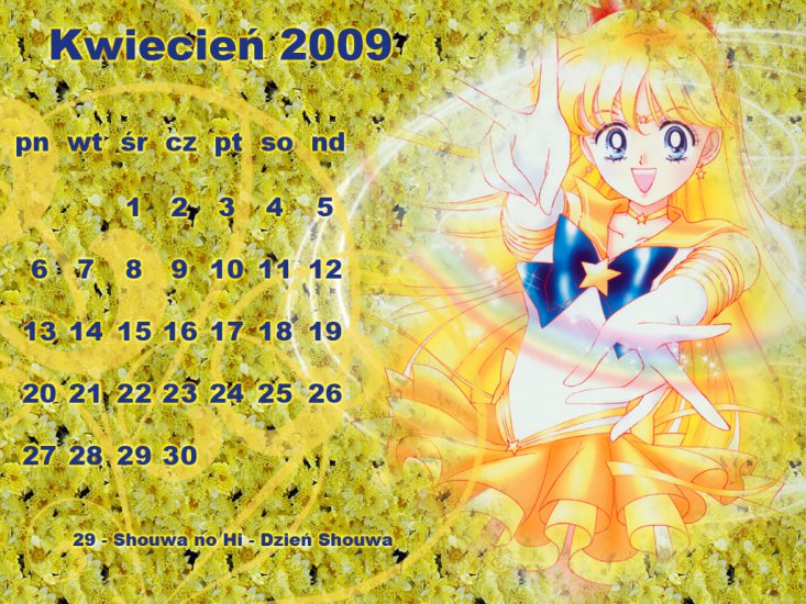 Kalendarze sailor moon stars - Kwiecien2009.jpg
