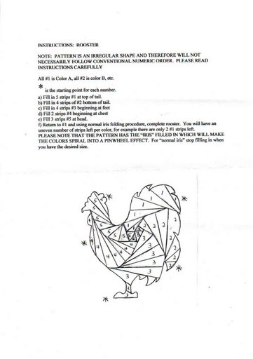 Iris folding szablony - Rooster.jpg