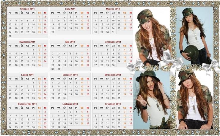 Kalendarze 2011 - kalendarz2011 MILEY CYRUS.jpg
