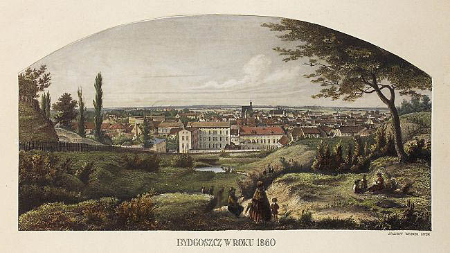 bydgoszcz kiedyś - Panorama miasta z 1860 roku.jpg