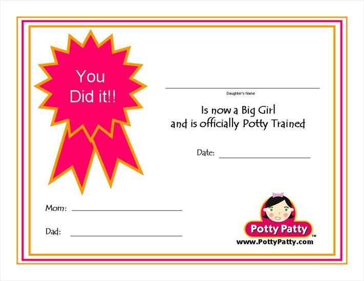 Certyfikaty, atesty, itd - Potty-Certificate-Patty.jpg