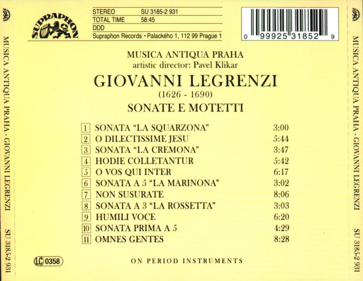 Sonate e Motetti Musica Antiqua Praha - Pavel Klikar - legrenzi - sonate e motetti - back cover.jpg