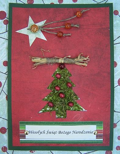 kartki bożonarodzeniowe ręcznie robione - Kartka-bozonarodzeniowa-kartka-papier-drewno-gwiazdka.jpg