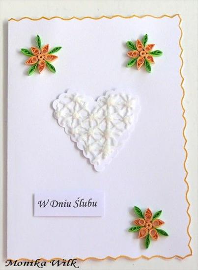 Quilling - nowa ciekawa technika plastyczna - kartka slubna.jpg