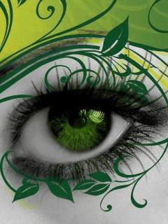 Oczy - Zielone oko z liścmi.jpg