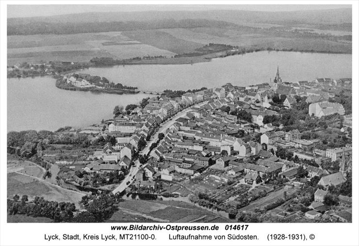 EŁK Lyck - Ełk, zdjęcie z lotu ptaka od południowego wschodu1930.jpg